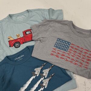 Crewcuts Kids Tees with Airplane, Truck, and Lobster Designs